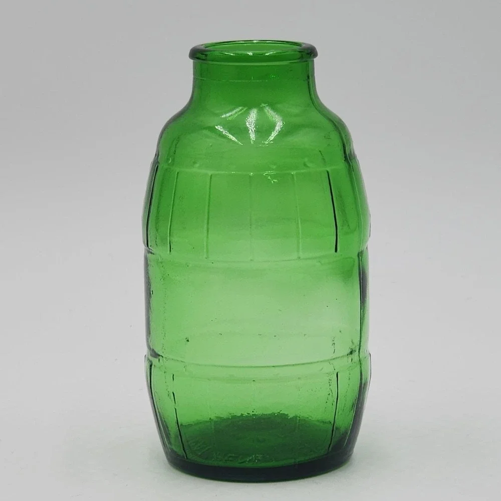 Vintage 1983 Mickey's Malt Liquor Green Glass Barrel Grenade Beer Bottle 12oz